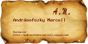 Andrásofszky Marcell névjegykártya