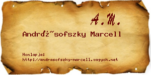 Andrásofszky Marcell névjegykártya