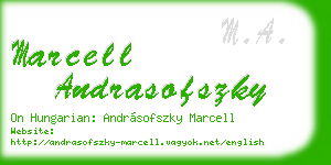 marcell andrasofszky business card