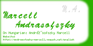 marcell andrasofszky business card